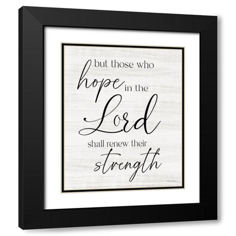 Hope in the Lord Black Modern Wood Framed Art Print with Double Matting by Boyer, Susie