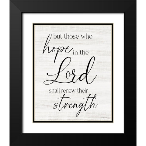 Hope in the Lord Black Modern Wood Framed Art Print with Double Matting by Boyer, Susie