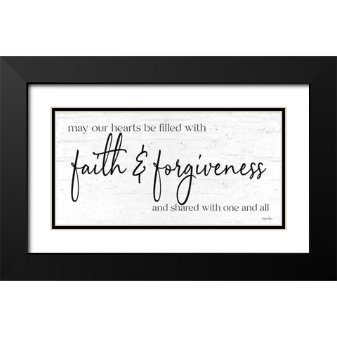 Faith And Forgiveness Black Modern Wood Framed Art Print with Double Matting by Boyer, Susie