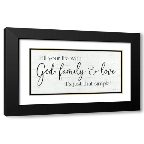 God - Family And Love Black Modern Wood Framed Art Print with Double Matting by Boyer, Susie
