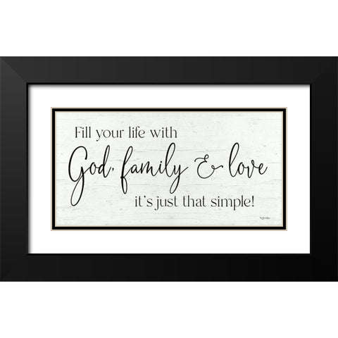 God - Family And Love Black Modern Wood Framed Art Print with Double Matting by Boyer, Susie