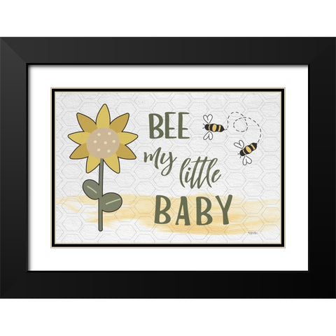 Bee My Little Baby Black Modern Wood Framed Art Print with Double Matting by Boyer, Susie