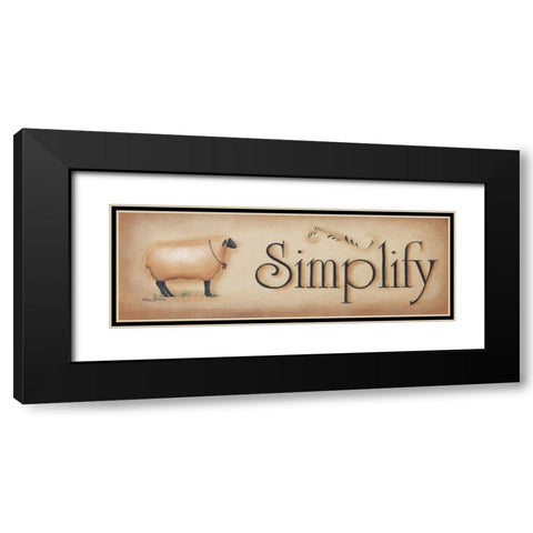 Simplify Black Modern Wood Framed Art Print with Double Matting by Britton, Pam