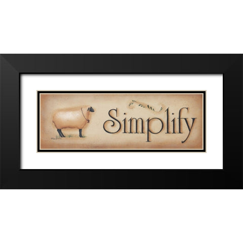 Simplify Black Modern Wood Framed Art Print with Double Matting by Britton, Pam