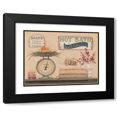 Hot Bath Black Modern Wood Framed Art Print with Double Matting by Britton, Pam