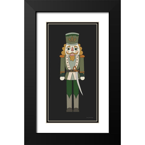 Nutcracker II Black Modern Wood Framed Art Print with Double Matting by Lady Louise Designs