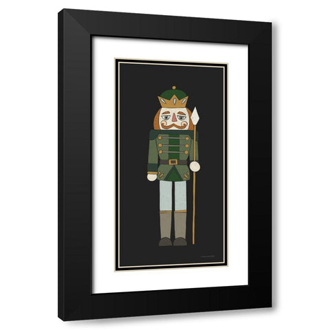 Nutcracker III Black Modern Wood Framed Art Print with Double Matting by Lady Louise Designs