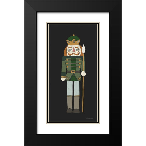 Nutcracker III Black Modern Wood Framed Art Print with Double Matting by Lady Louise Designs