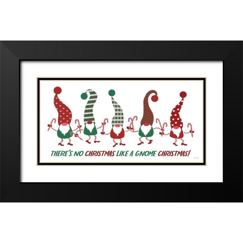 No Christmas Like a Gnome Christmas Black Modern Wood Framed Art Print with Double Matting by Jacobs, Cindy