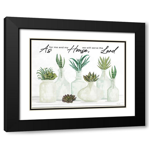 As for Me and My House Black Modern Wood Framed Art Print with Double Matting by Jacobs, Cindy