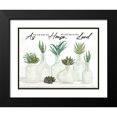 As for Me and My House Black Modern Wood Framed Art Print with Double Matting by Jacobs, Cindy
