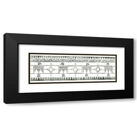 Tribal Print I Black Modern Wood Framed Art Print with Double Matting by Jacobs, Cindy