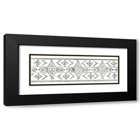 Tribal Print II Black Modern Wood Framed Art Print with Double Matting by Jacobs, Cindy