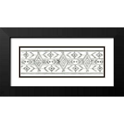Tribal Print II Black Modern Wood Framed Art Print with Double Matting by Jacobs, Cindy