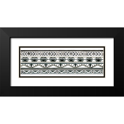 Tribal Print III Black Modern Wood Framed Art Print with Double Matting by Jacobs, Cindy
