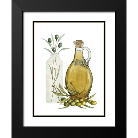 Olive Oil Jar II Black Modern Wood Framed Art Print with Double Matting by Jacobs, Cindy