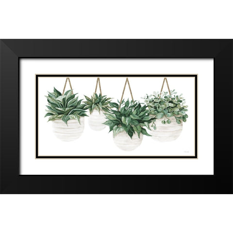 Hanging Plants Black Modern Wood Framed Art Print with Double Matting by Jacobs, Cindy