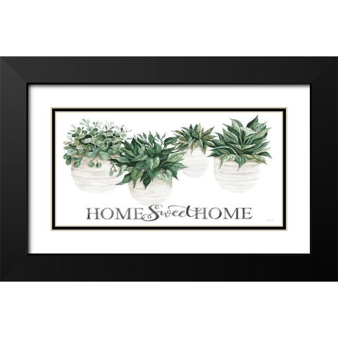 Home Sweet Home Black Modern Wood Framed Art Print with Double Matting by Jacobs, Cindy