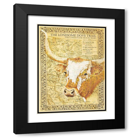 Lonesome Dove Trail Black Modern Wood Framed Art Print with Double Matting by Fifer, Diane