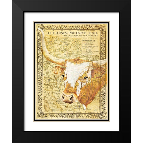 Lonesome Dove Trail Black Modern Wood Framed Art Print with Double Matting by Fifer, Diane