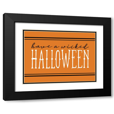 Wicked Halloween Black Modern Wood Framed Art Print with Double Matting by Dogwood Portfolio