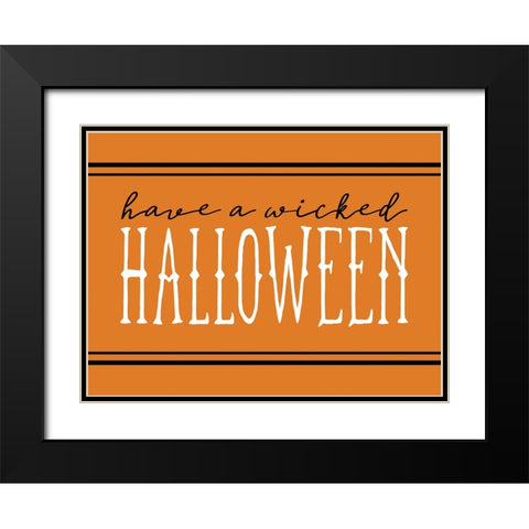 Wicked Halloween Black Modern Wood Framed Art Print with Double Matting by Dogwood Portfolio