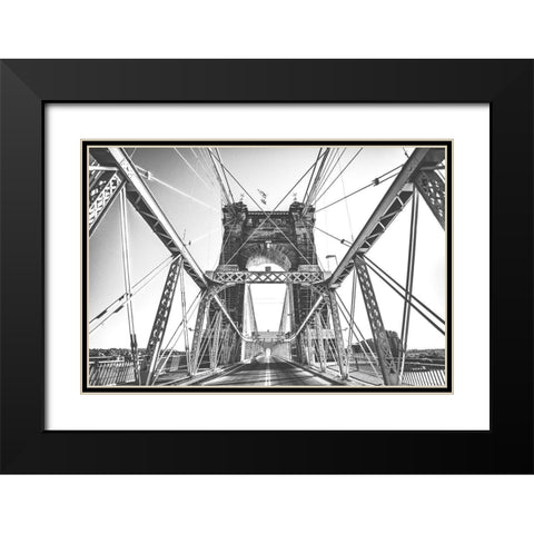 Gray Matter Black Modern Wood Framed Art Print with Double Matting by Quillen, Donnie