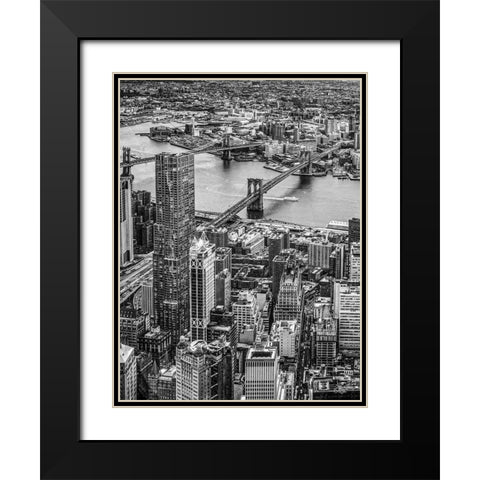 Cityscape Black Modern Wood Framed Art Print with Double Matting by Quillen, Donnie