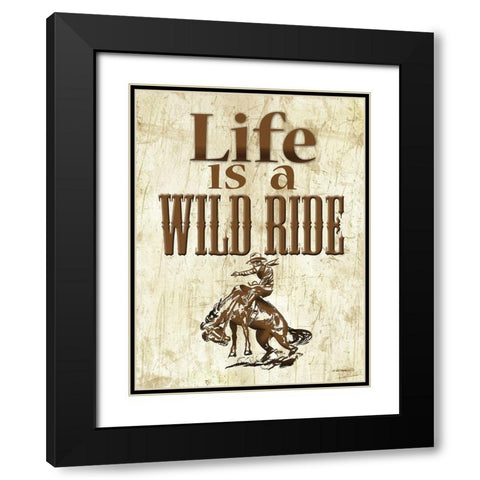Life is a Wild Ride Black Modern Wood Framed Art Print with Double Matting by Wargo, Ed