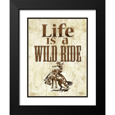 Life is a Wild Ride Black Modern Wood Framed Art Print with Double Matting by Wargo, Ed