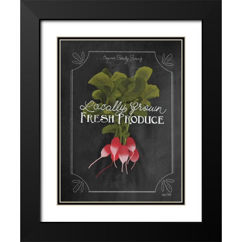 Fresh Radishes Black Modern Wood Framed Art Print with Double Matting by House Fenway