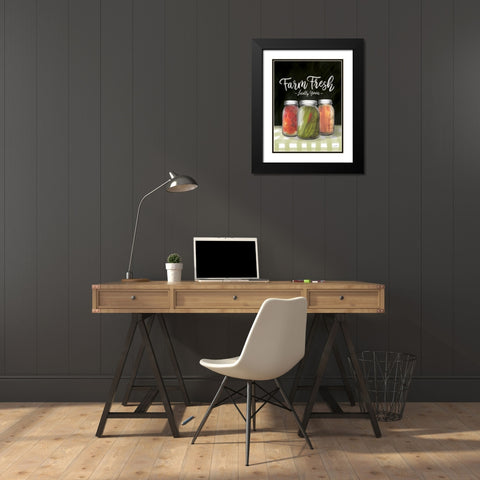 Farm Fresh Veggies Black Modern Wood Framed Art Print with Double Matting by House Fenway