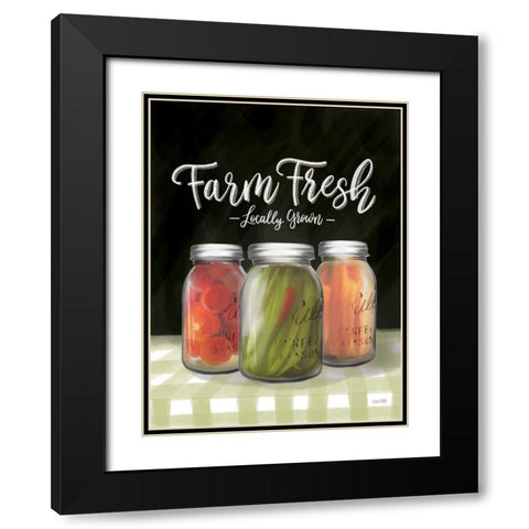Farm Fresh Veggies Black Modern Wood Framed Art Print with Double Matting by House Fenway