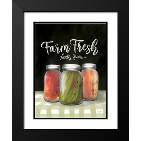 Farm Fresh Veggies Black Modern Wood Framed Art Print with Double Matting by House Fenway