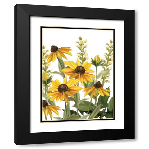 Summer Susans Black Modern Wood Framed Art Print with Double Matting by House Fenway