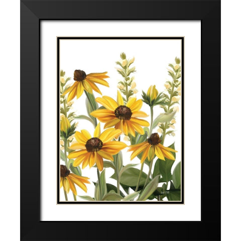 Summer Susans Black Modern Wood Framed Art Print with Double Matting by House Fenway