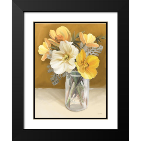 Butterscotch Bunch Black Modern Wood Framed Art Print with Double Matting by House Fenway