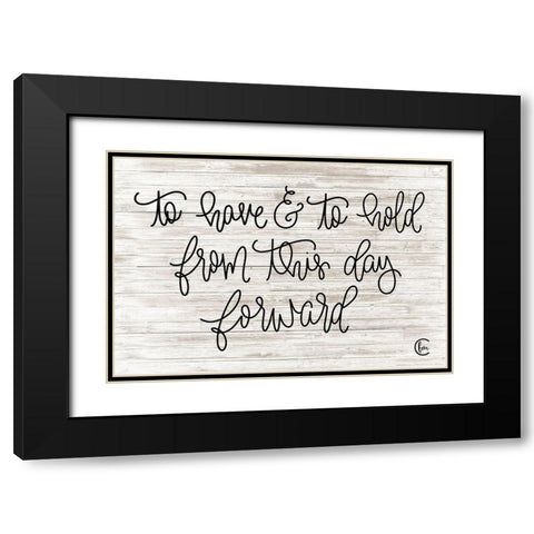 To Have and To Hold Black Modern Wood Framed Art Print with Double Matting by Fearfully Made Creations