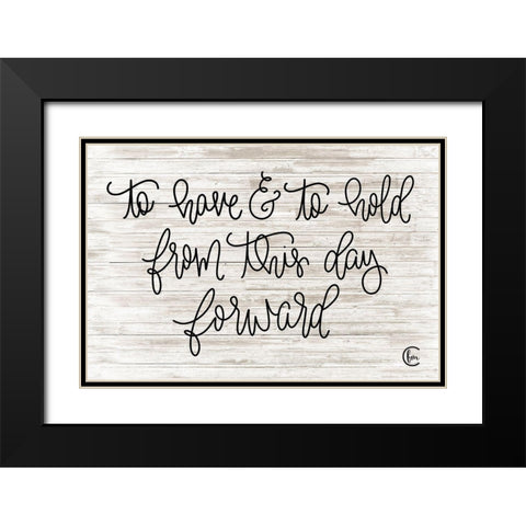 To Have and To Hold Black Modern Wood Framed Art Print with Double Matting by Fearfully Made Creations