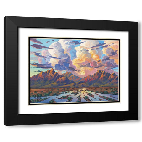 The Desert Will Live Black Modern Wood Framed Art Print with Double Matting by Hawkins, William