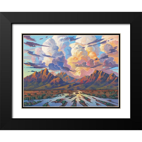 The Desert Will Live Black Modern Wood Framed Art Print with Double Matting by Hawkins, William