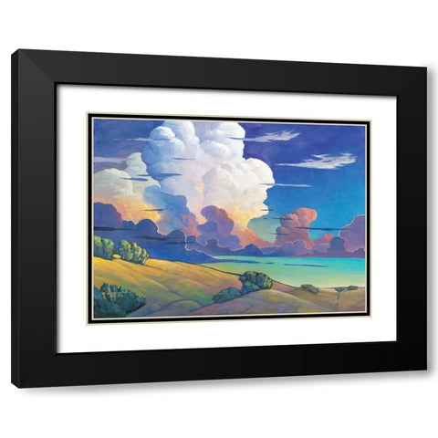 Veridico Black Modern Wood Framed Art Print with Double Matting by Hawkins, William