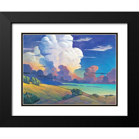 Veridico Black Modern Wood Framed Art Print with Double Matting by Hawkins, William