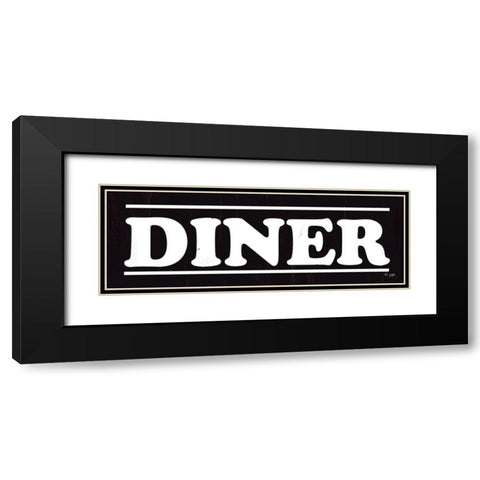Diner Black Modern Wood Framed Art Print with Double Matting by Jaxn Blvd.