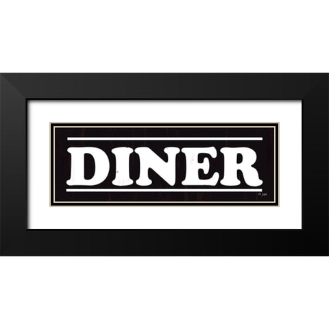 Diner Black Modern Wood Framed Art Print with Double Matting by Jaxn Blvd.