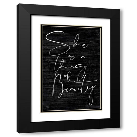 She is a Thing of Beauty Black Modern Wood Framed Art Print with Double Matting by Jaxn Blvd.