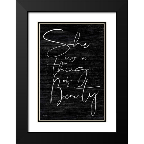 She is a Thing of Beauty Black Modern Wood Framed Art Print with Double Matting by Jaxn Blvd.