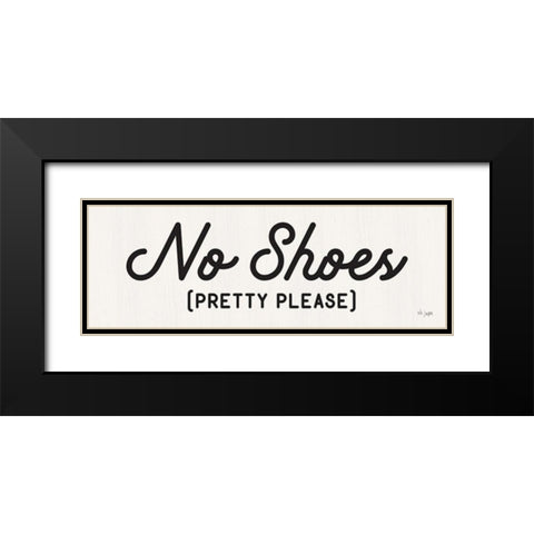 No Shoes Black Modern Wood Framed Art Print with Double Matting by Jaxn Blvd.