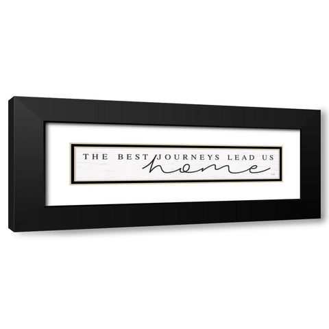 The Best Journeys Black Modern Wood Framed Art Print with Double Matting by Jaxn Blvd.