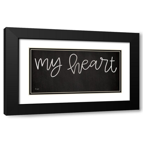 Be Still My Heart II Black Modern Wood Framed Art Print with Double Matting by Jaxn Blvd.
